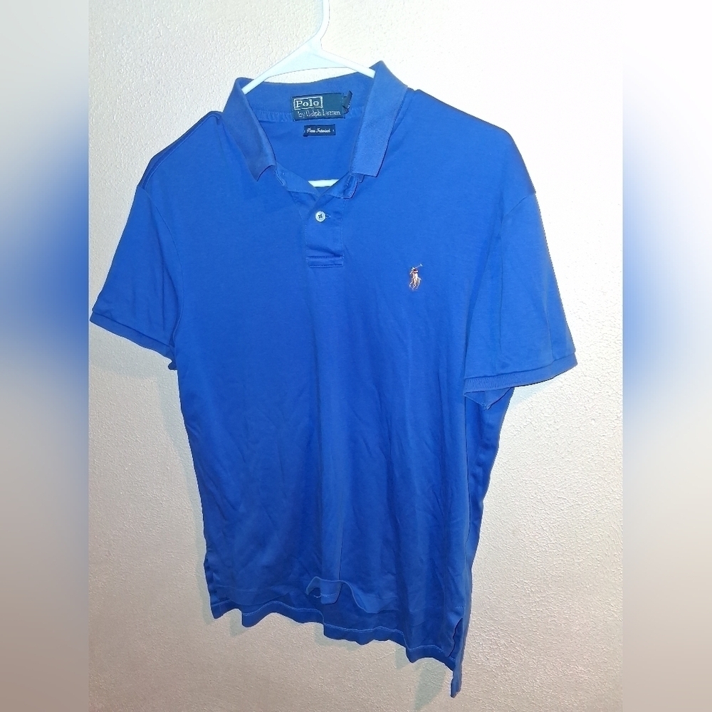 Men’s Royal Blue Polo Ralph Lauren soft touch Pima Interlock polo M
